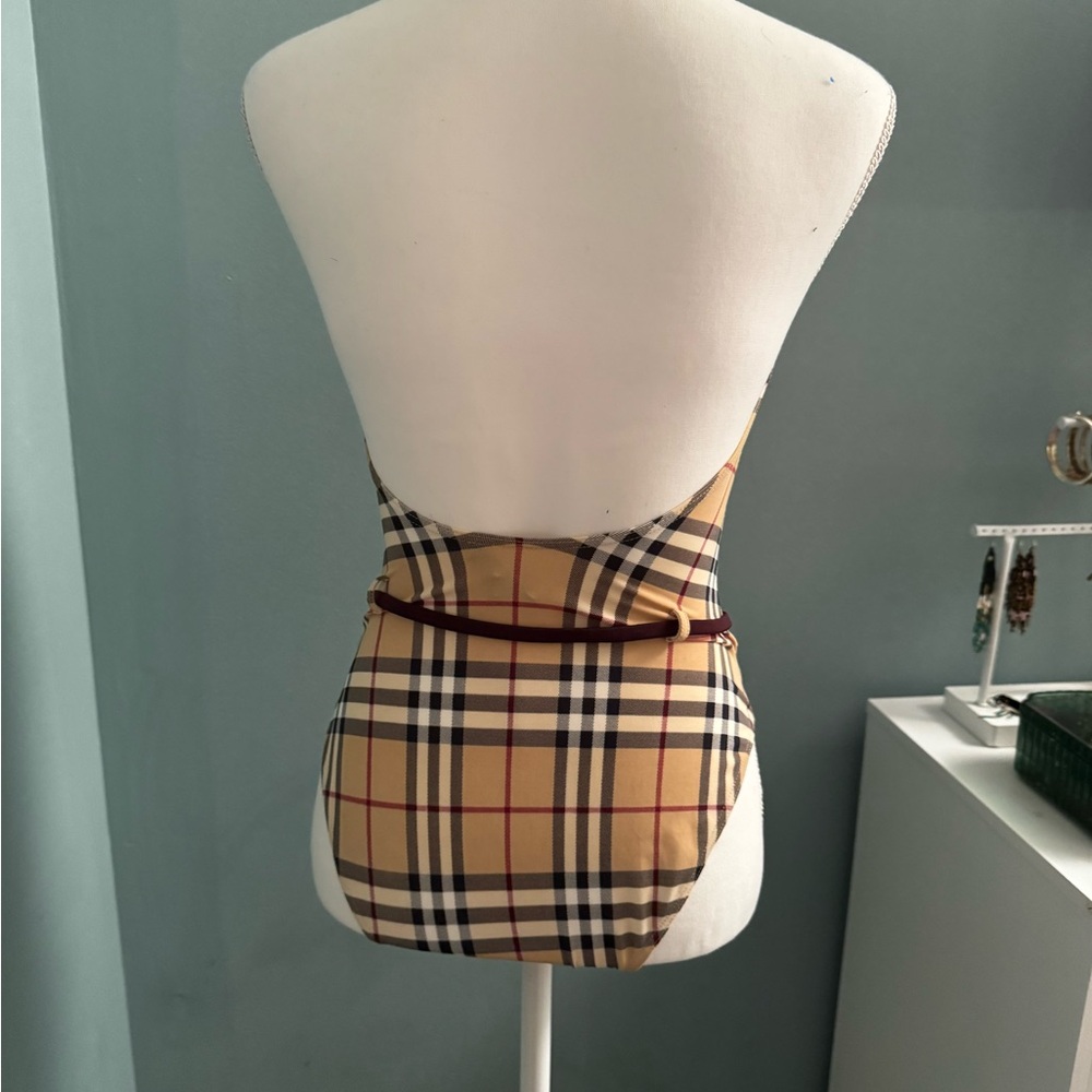 NWT BURBERRY Halter Swimsuit with Belt one piece size Large - Picture 4 of 4
